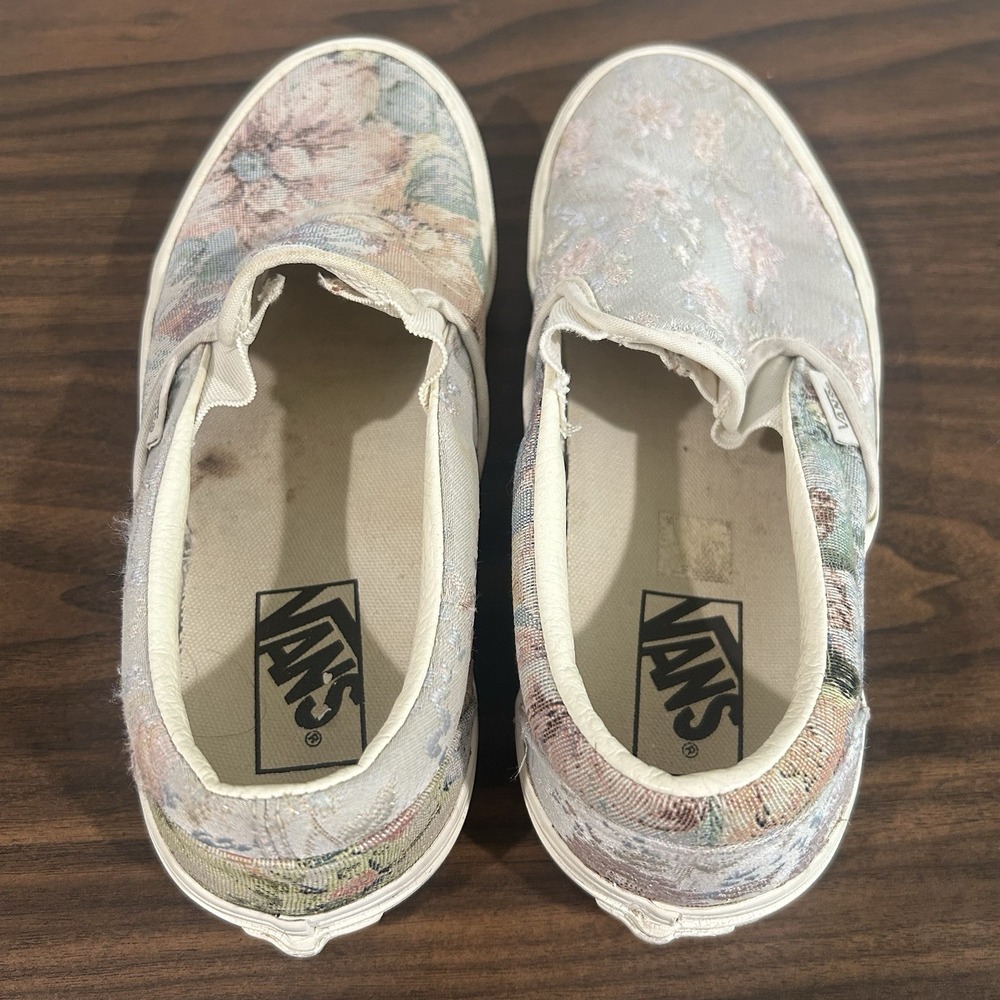 VANS Classic Slip-On Tapestry Floral Sneakers Womens Size 8.5 Urban Outfitters - Picture 6 of 10